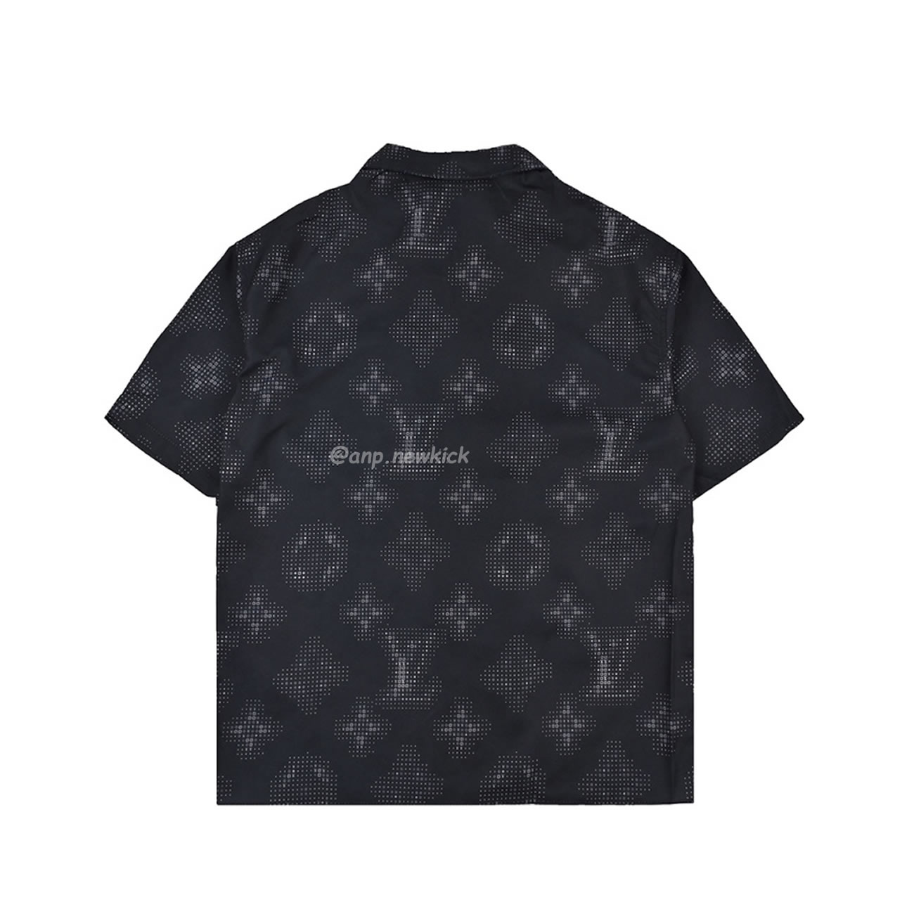 Louis Vuitton 24ss Old Flower Small Logo Short Sleeved Shirt (2) - newkick.app